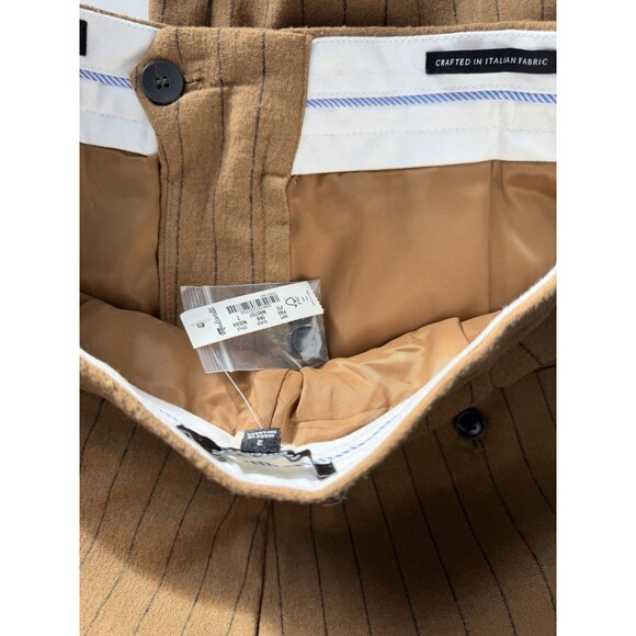 Madewell The High Rise Rosedale Straight Pant Womens 2 Brown Pinstripe Pleated 2 - Picture 10 of 16